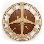 Embraer 175 Airliner<br>10-14 Inch Wooden Clock